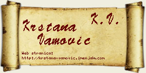 Krstana Vamović vizit kartica